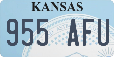 KS license plate 955AFU