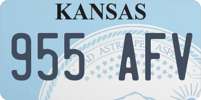 KS license plate 955AFV