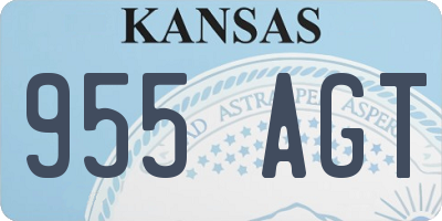 KS license plate 955AGT