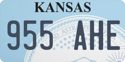 KS license plate 955AHE