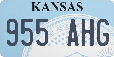 KS license plate 955AHG