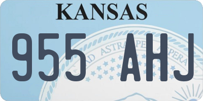 KS license plate 955AHJ
