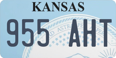 KS license plate 955AHT