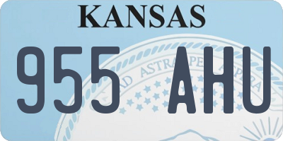 KS license plate 955AHU