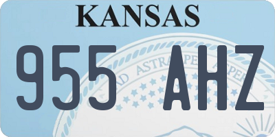 KS license plate 955AHZ