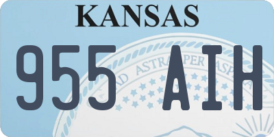 KS license plate 955AIH