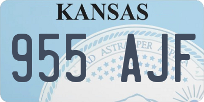 KS license plate 955AJF