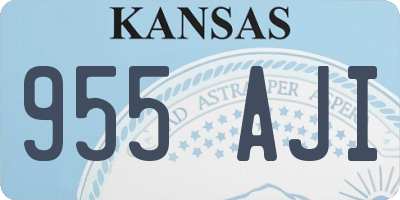 KS license plate 955AJI
