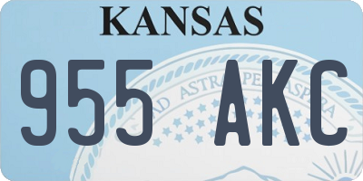 KS license plate 955AKC