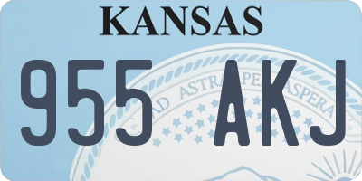 KS license plate 955AKJ