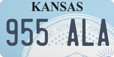 KS license plate 955ALA