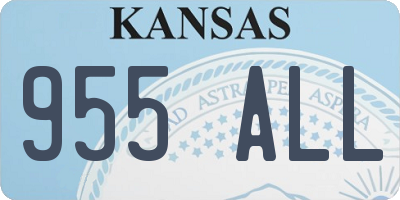 KS license plate 955ALL