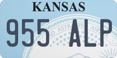 KS license plate 955ALP