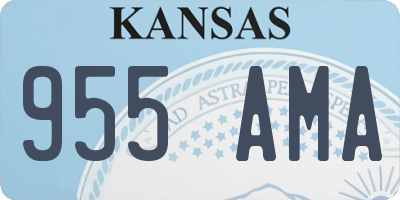 KS license plate 955AMA
