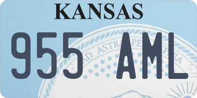 KS license plate 955AML