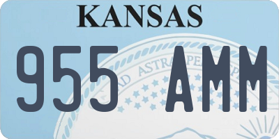 KS license plate 955AMM