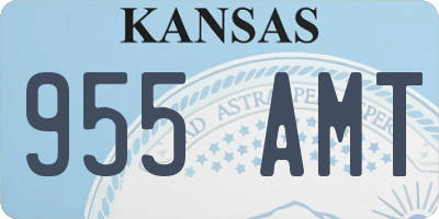KS license plate 955AMT