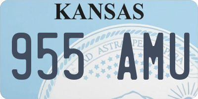 KS license plate 955AMU