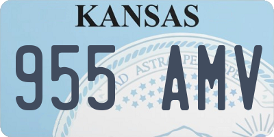 KS license plate 955AMV