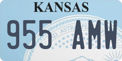 KS license plate 955AMW