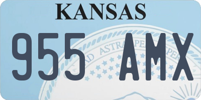 KS license plate 955AMX