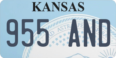 KS license plate 955AND