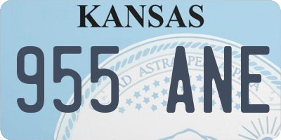 KS license plate 955ANE