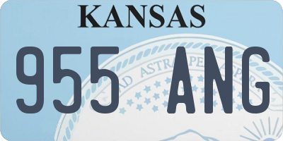KS license plate 955ANG