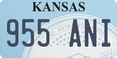 KS license plate 955ANI
