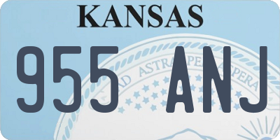 KS license plate 955ANJ