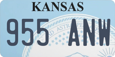 KS license plate 955ANW