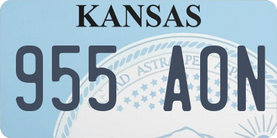 KS license plate 955AON