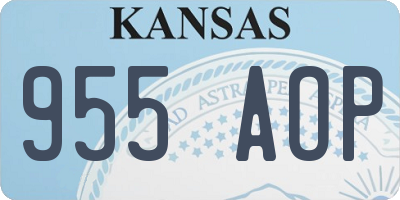 KS license plate 955AOP