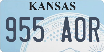 KS license plate 955AOR