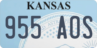 KS license plate 955AOS