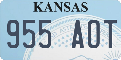 KS license plate 955AOT