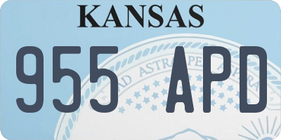 KS license plate 955APD