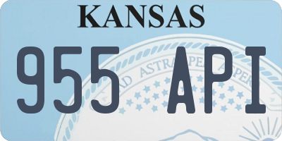 KS license plate 955API