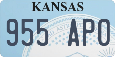 KS license plate 955APO
