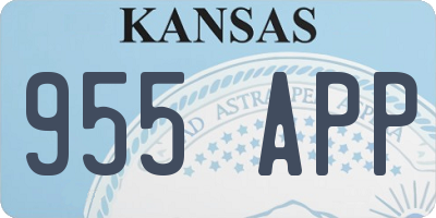 KS license plate 955APP