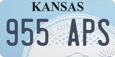 KS license plate 955APS