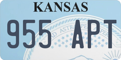 KS license plate 955APT