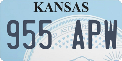 KS license plate 955APW