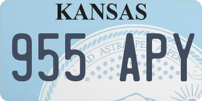 KS license plate 955APY