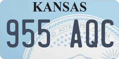 KS license plate 955AQC