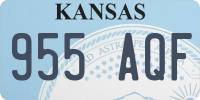 KS license plate 955AQF