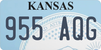 KS license plate 955AQG