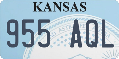KS license plate 955AQL