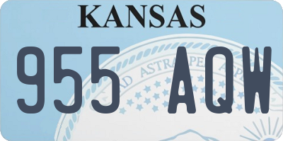 KS license plate 955AQW