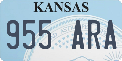 KS license plate 955ARA